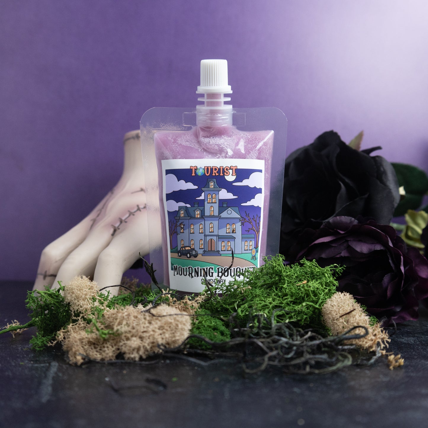 Mourning Bouquet Wednesday Halloween Squeezable Squish Wax