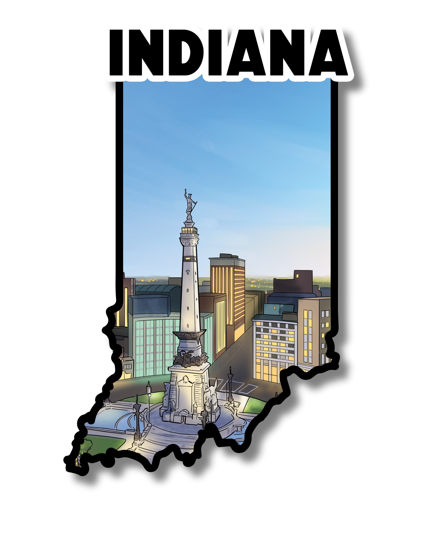 Indiana State Sticker