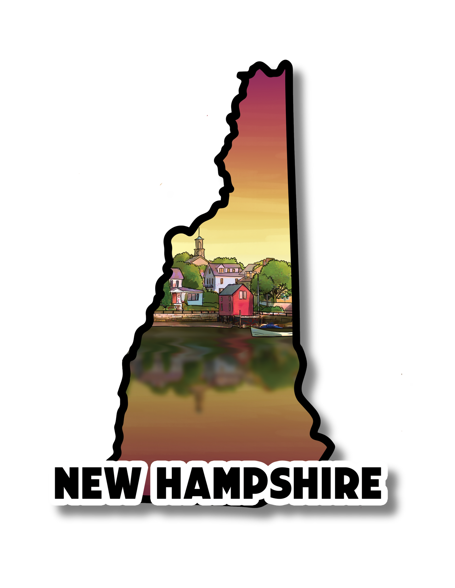 New Hampshire State Sticker