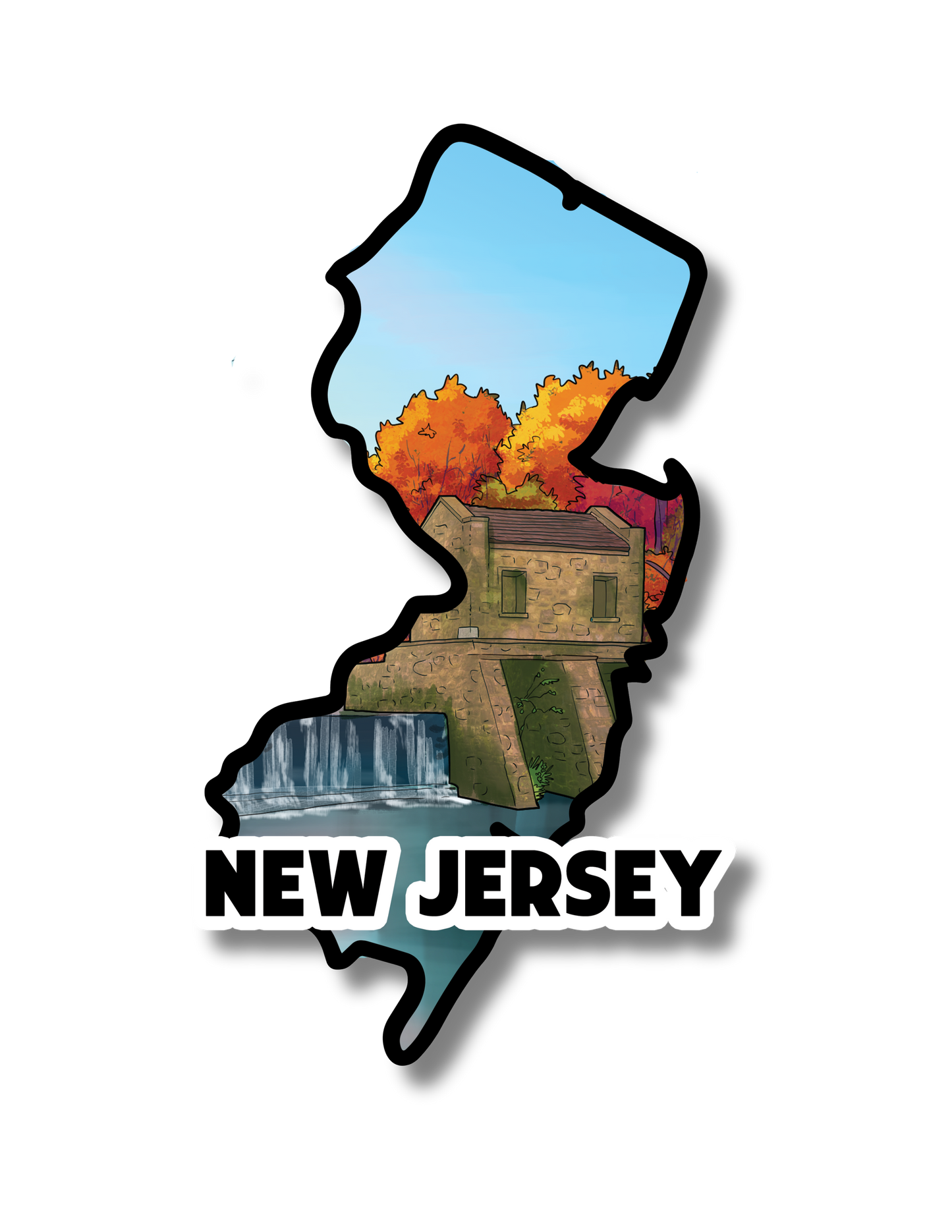 New Jersey State Sticker