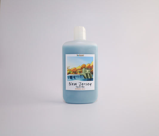 Bottle of New Jersey squish wax on a white background
