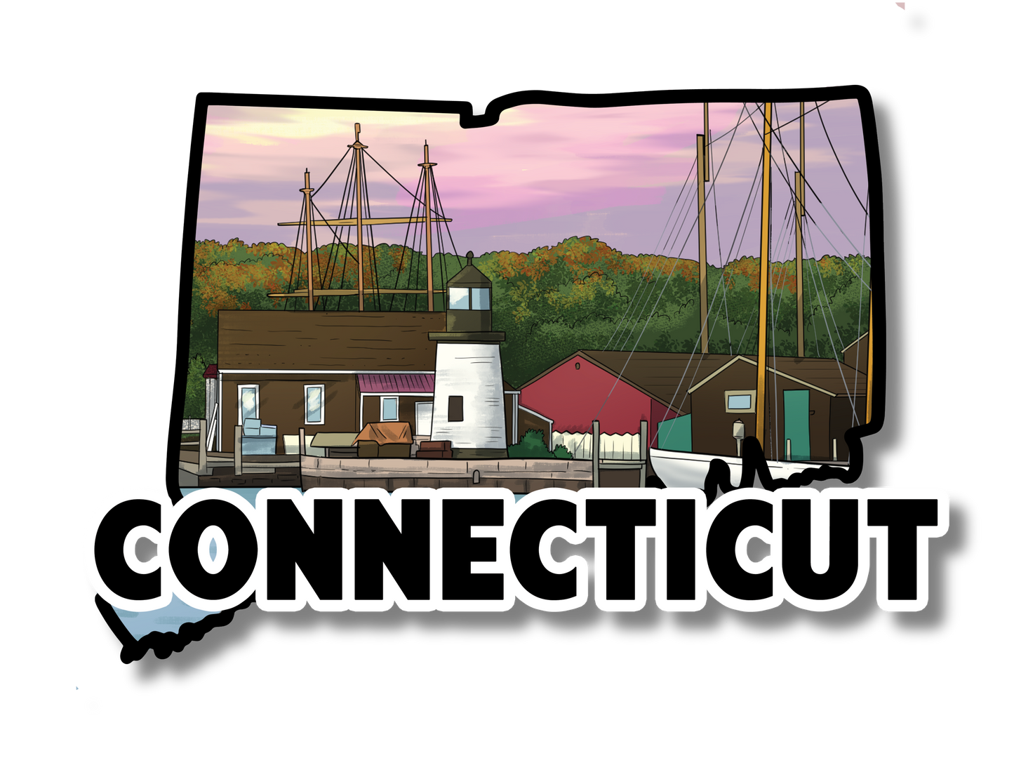Connecticut State Sticker