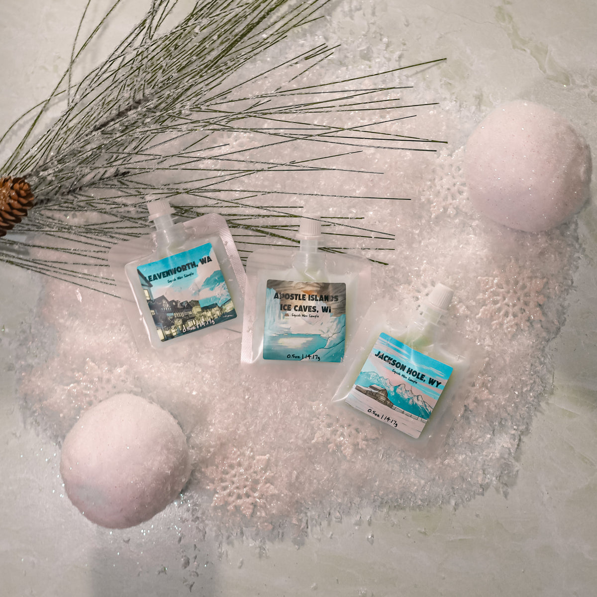 Frostbound Tour Sampler Kit | Mini Winter Squeezable Wax Melt Gift Set