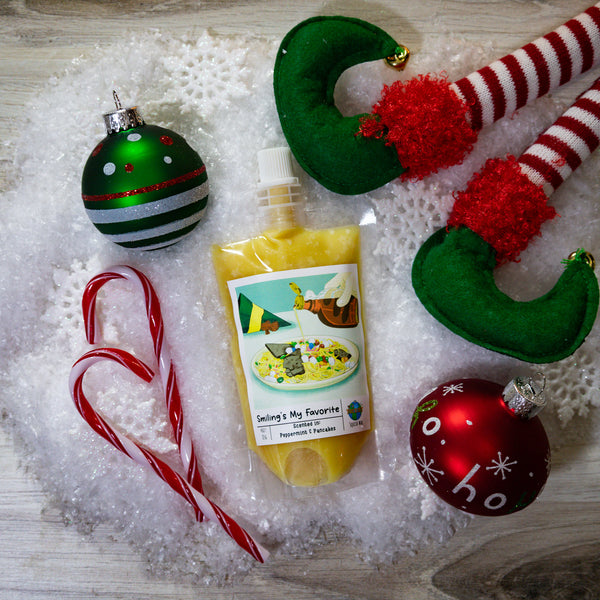 Smiling’s My Favorite Elf Squeezable Wax Melt | Peppermint & Vanilla Holiday Scent