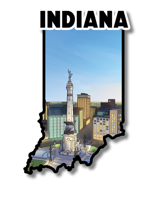 Indiana State Sticker