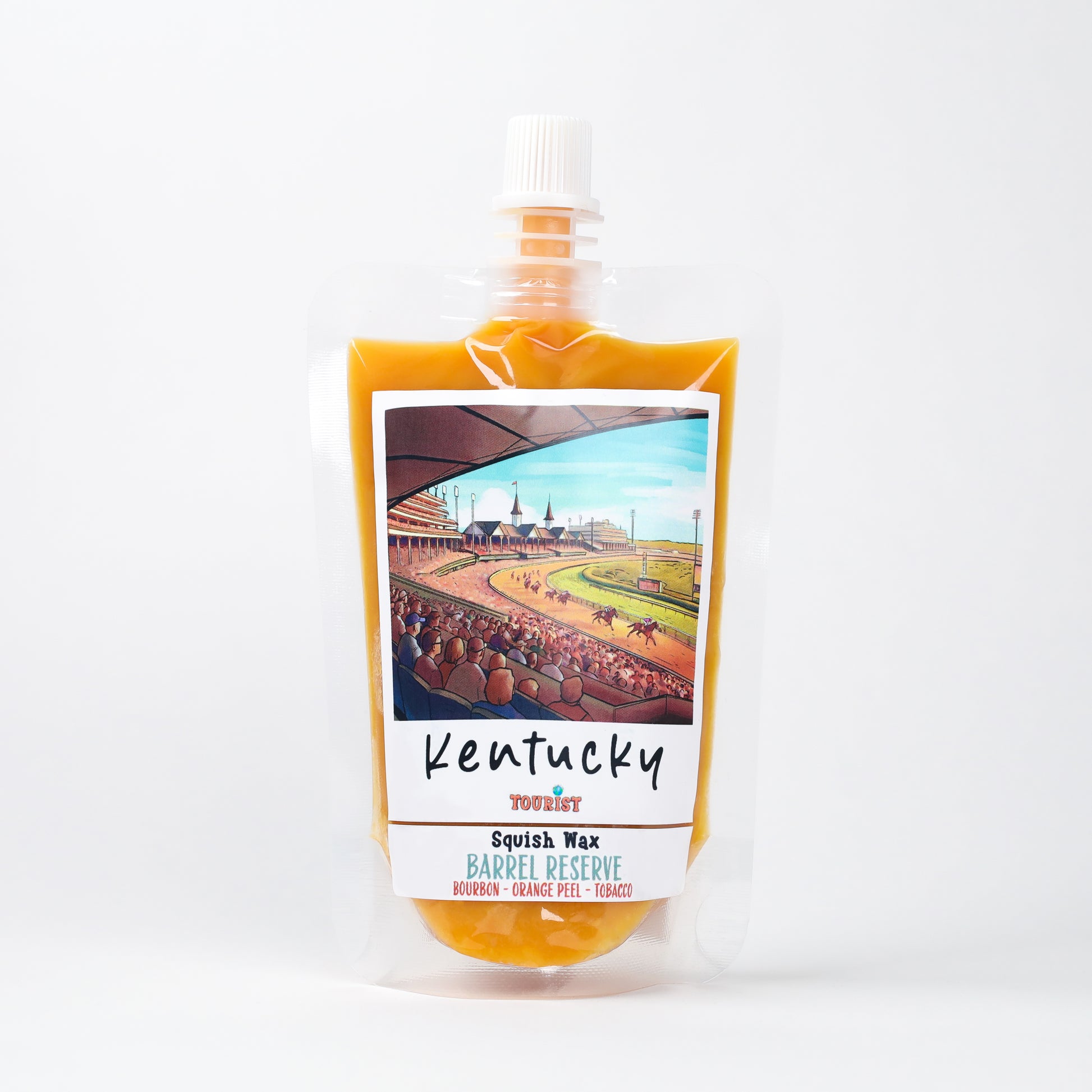 Kentucky Squish Wax Barrel Reserve in pouch, featuring bourbon, orange peel, and tobacco scents.