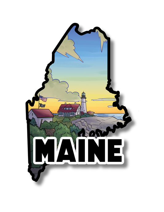 Maine State Sticker