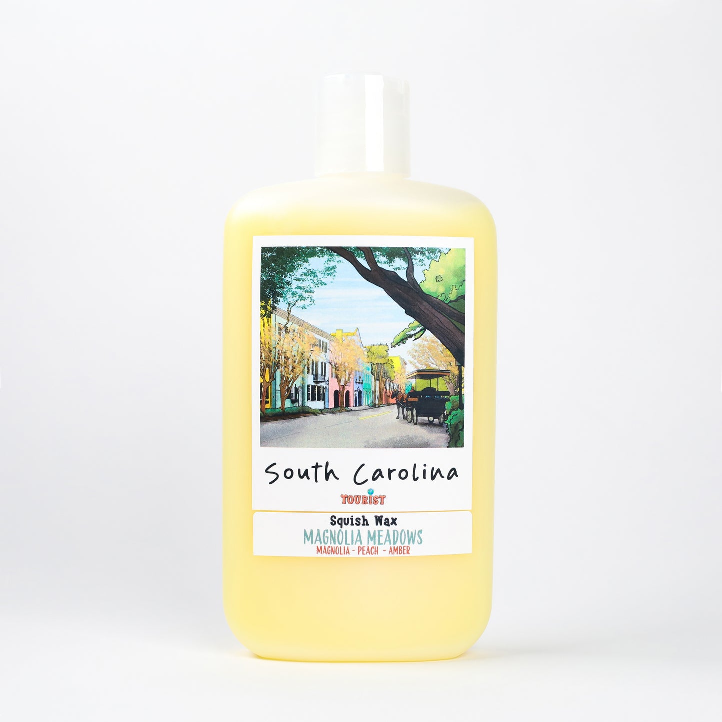 South Carolina Squish Wax, 8 oz, yellow, scented with magnolia, peach, and amber.